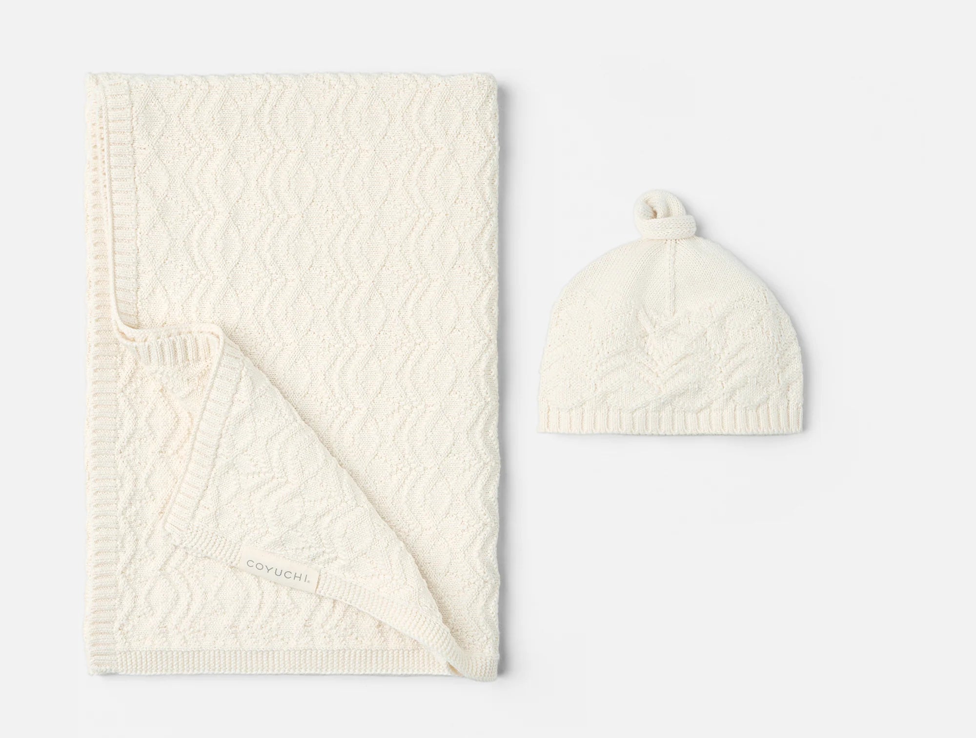 Coyuchi Undyed Wren Organic Knit Baby Gift Set
