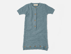 Coyuchi 0-6 Months Lagoon Wren Organic Knit Snuggle Sack