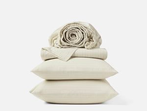 Organic Crinkled Percale Sheet Set