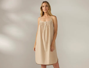 Coyuchi Hazel Chambray Women's Isla Organic Cotton Nightgown