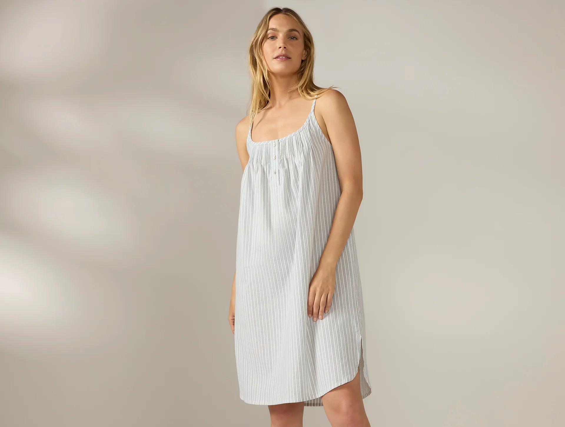 Coyuchi, Women's Isla Organic Cotton Nightgown Medium Plum Blossom Primrose , M, Sustainable Materials