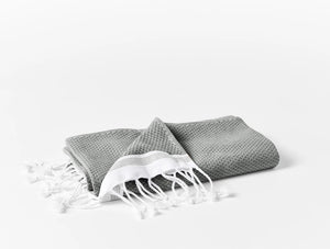 Coyuchi Bath Towel Shadow with Deep Pewter Mediterranean Organic Towels
