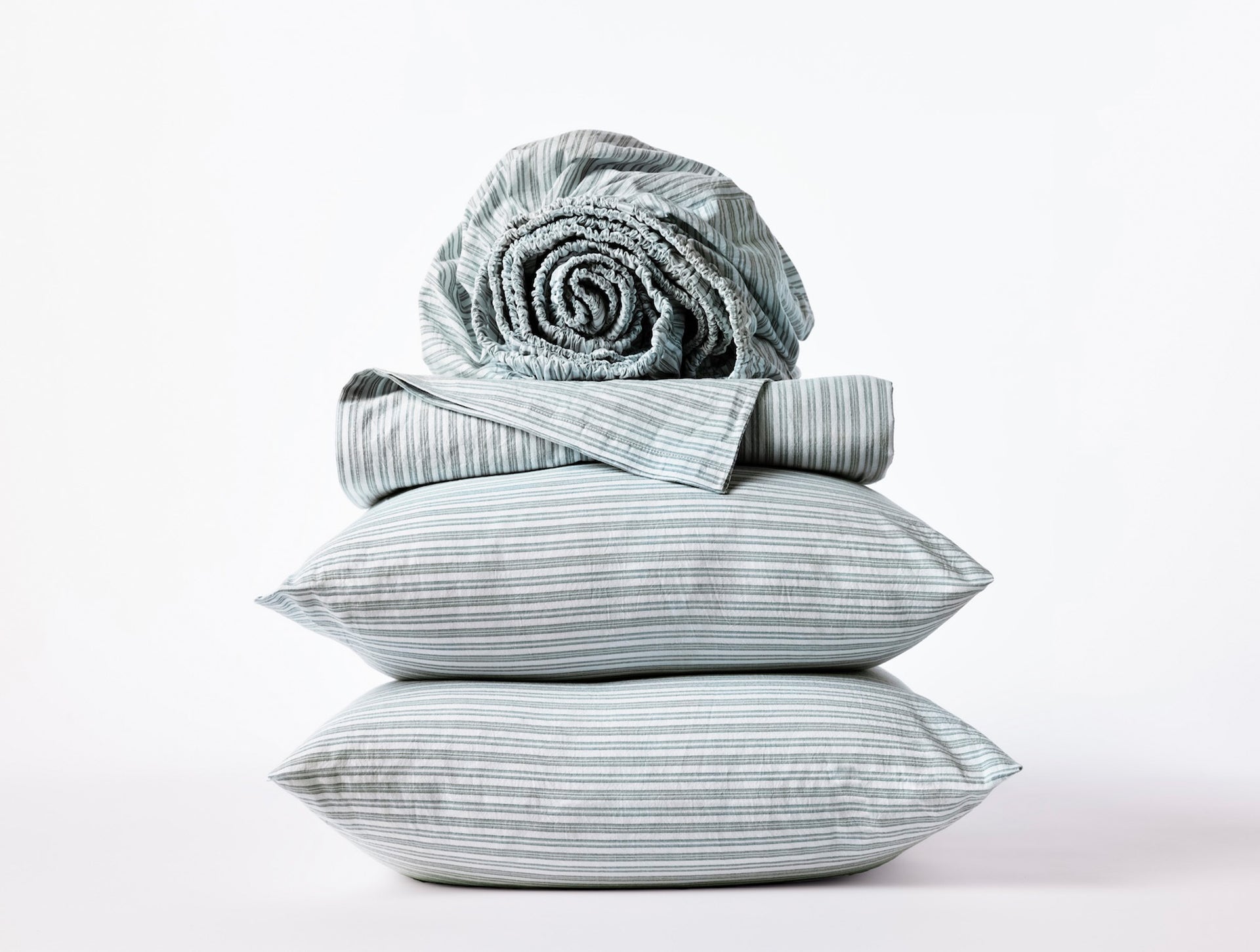 Coyuchi Organic Crinkled Percale Sheet Set