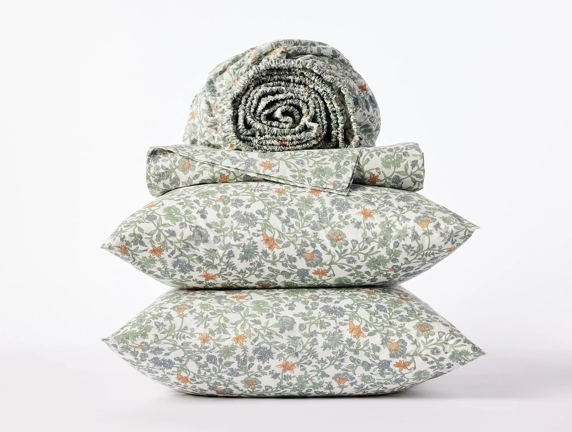 Coyuchi Organic Print Percale Sheet Set