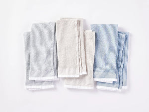 Coyuchi Tidepool Organic Waffle Kitchen Towels, Set of 6