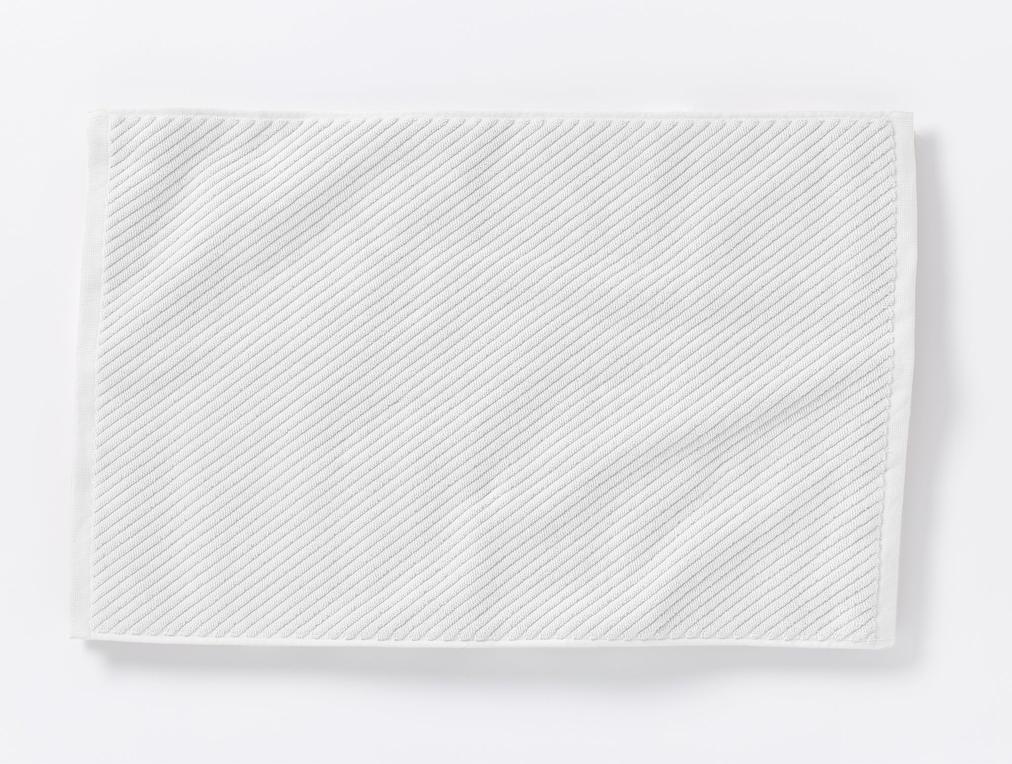 Coyuchi Twill Bath Mat Alpine White Air Weight Organic Towels & Bath Mats