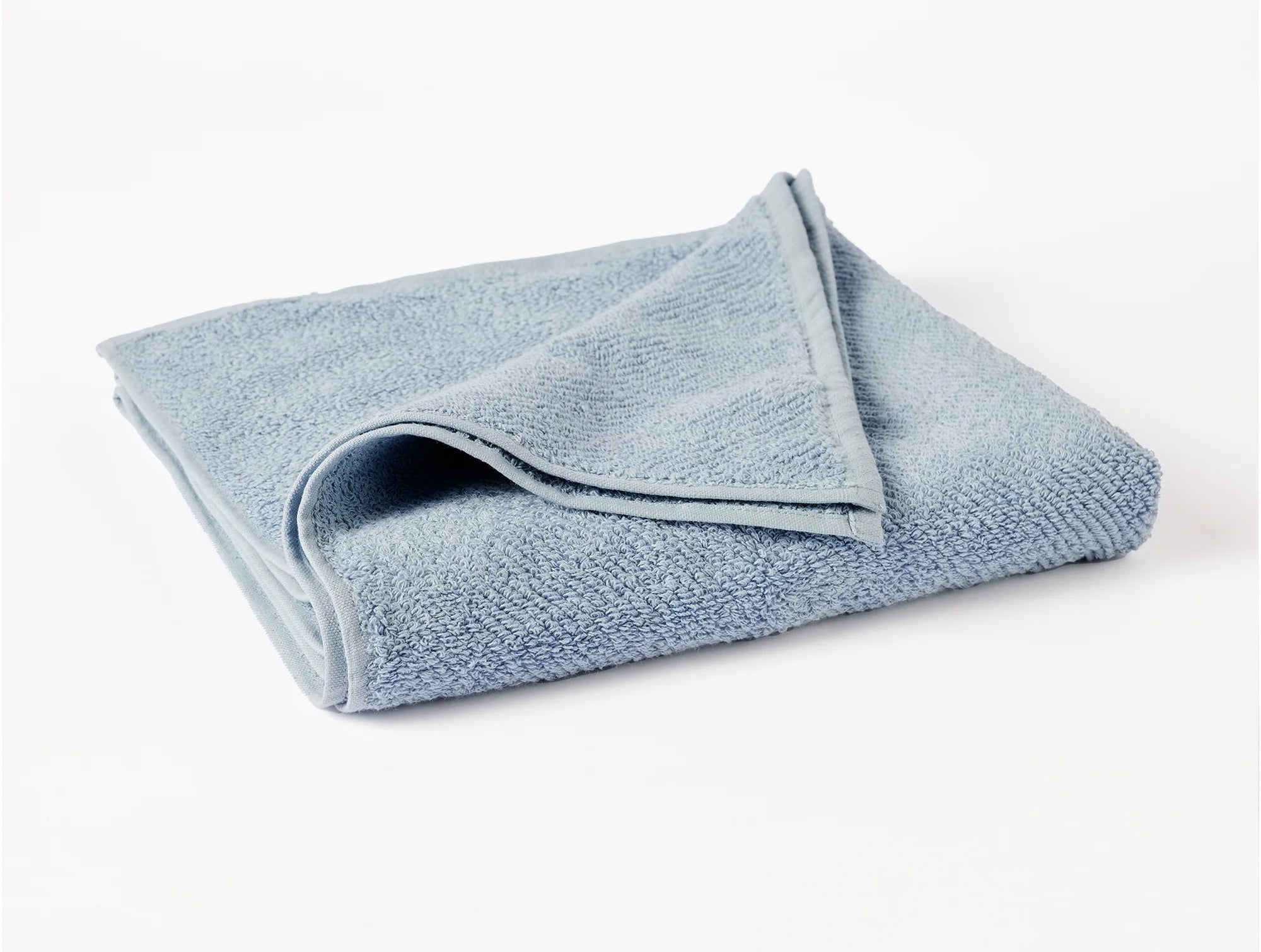 Coyuchi Guest Towel Stone Blue Air Weight Organic Towels & Bath Mats