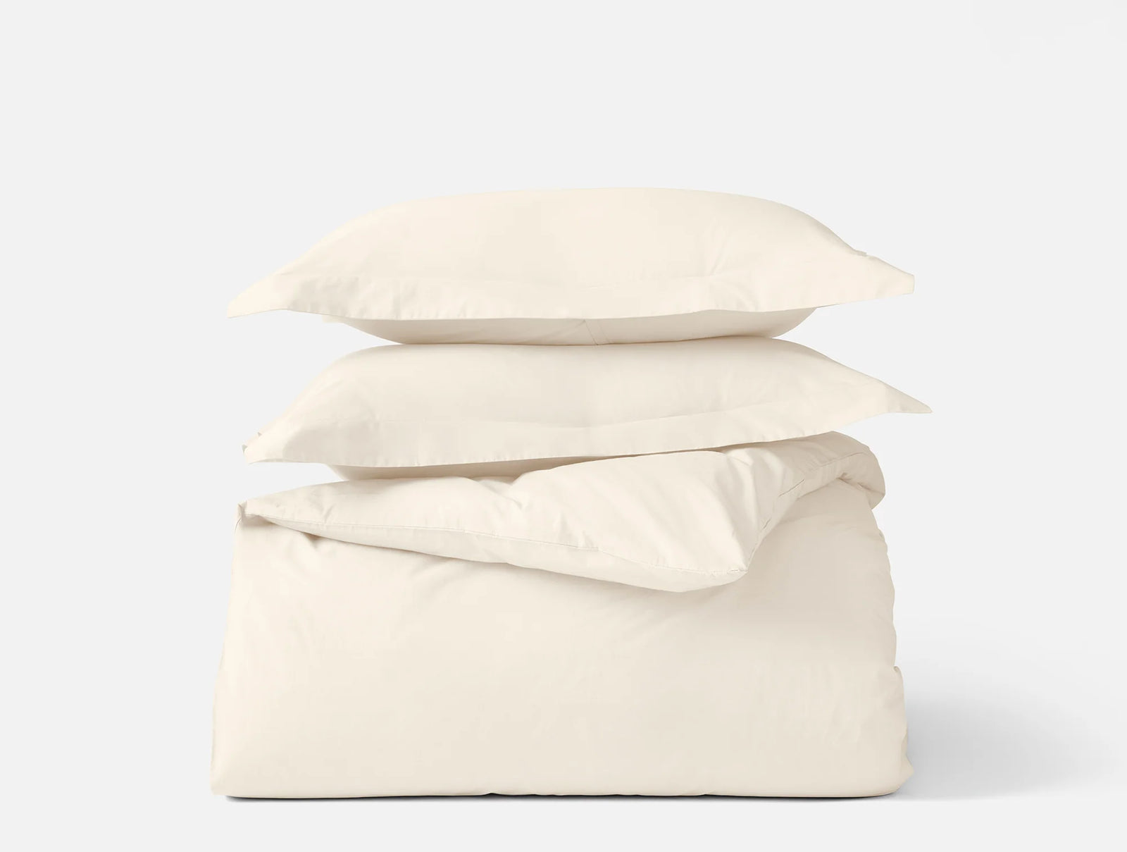 Coyuchi Twin Alpine White Classic Organic Sateen Duvet Cover Set