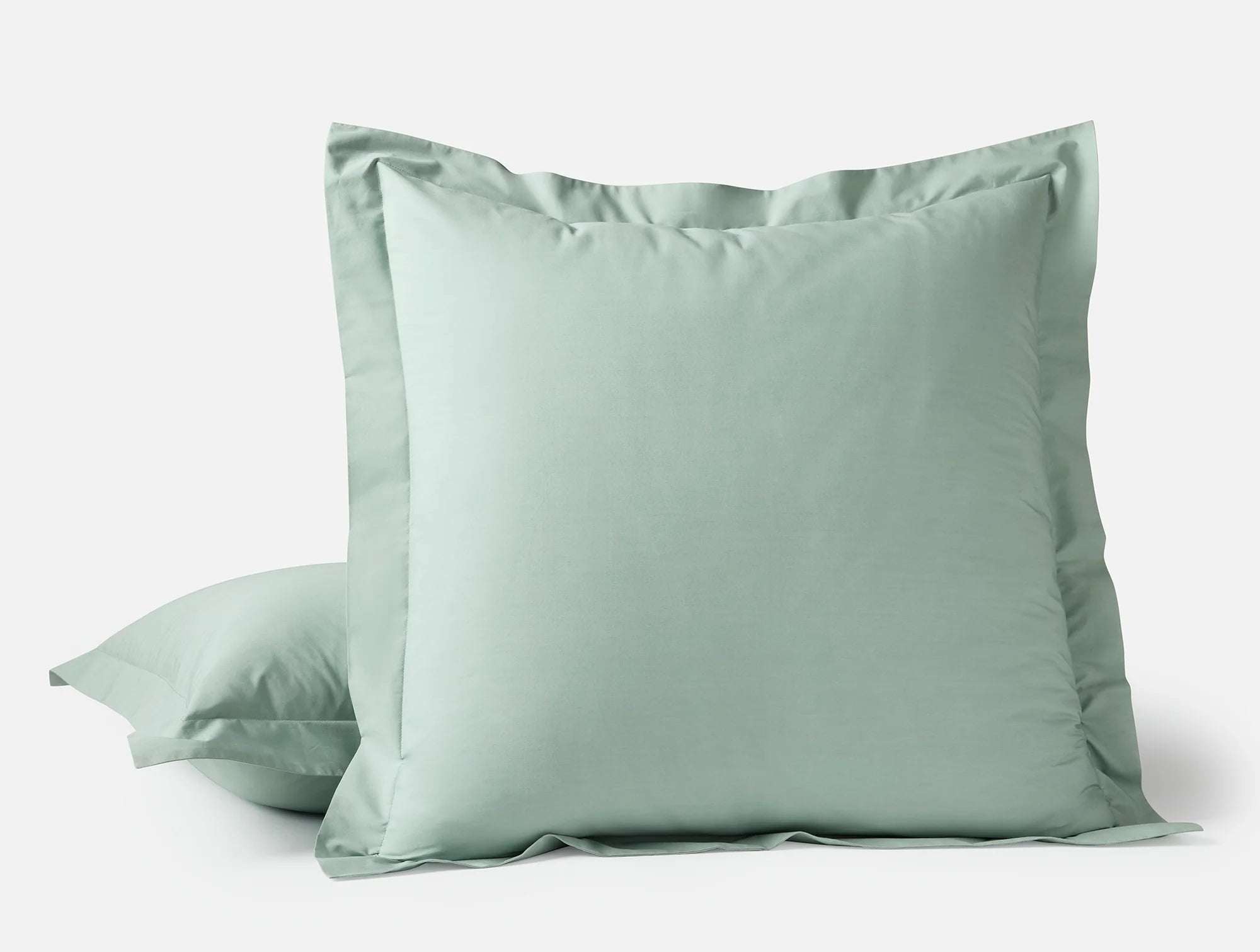 Coyuchi Euro Sham Seafoam Refined Organic Percale Duvet Cover