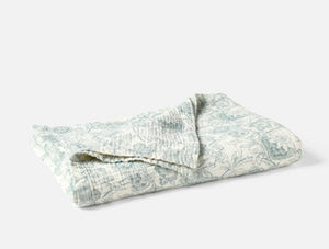 Coyuchi Undyed w Dew Balboa Organic Matelasse Print Throw