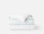 Coyuchi King Cal King Alpine White w Tidal Cabrillo Organic Duvet Cover