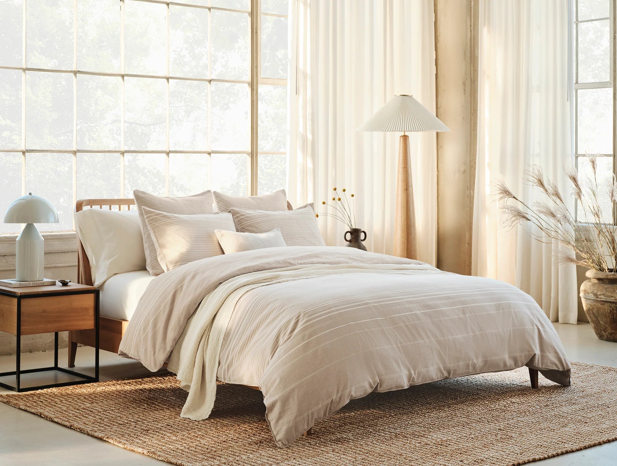 Coyuchi Little Sur Stripe Organic Duvet Cover Set