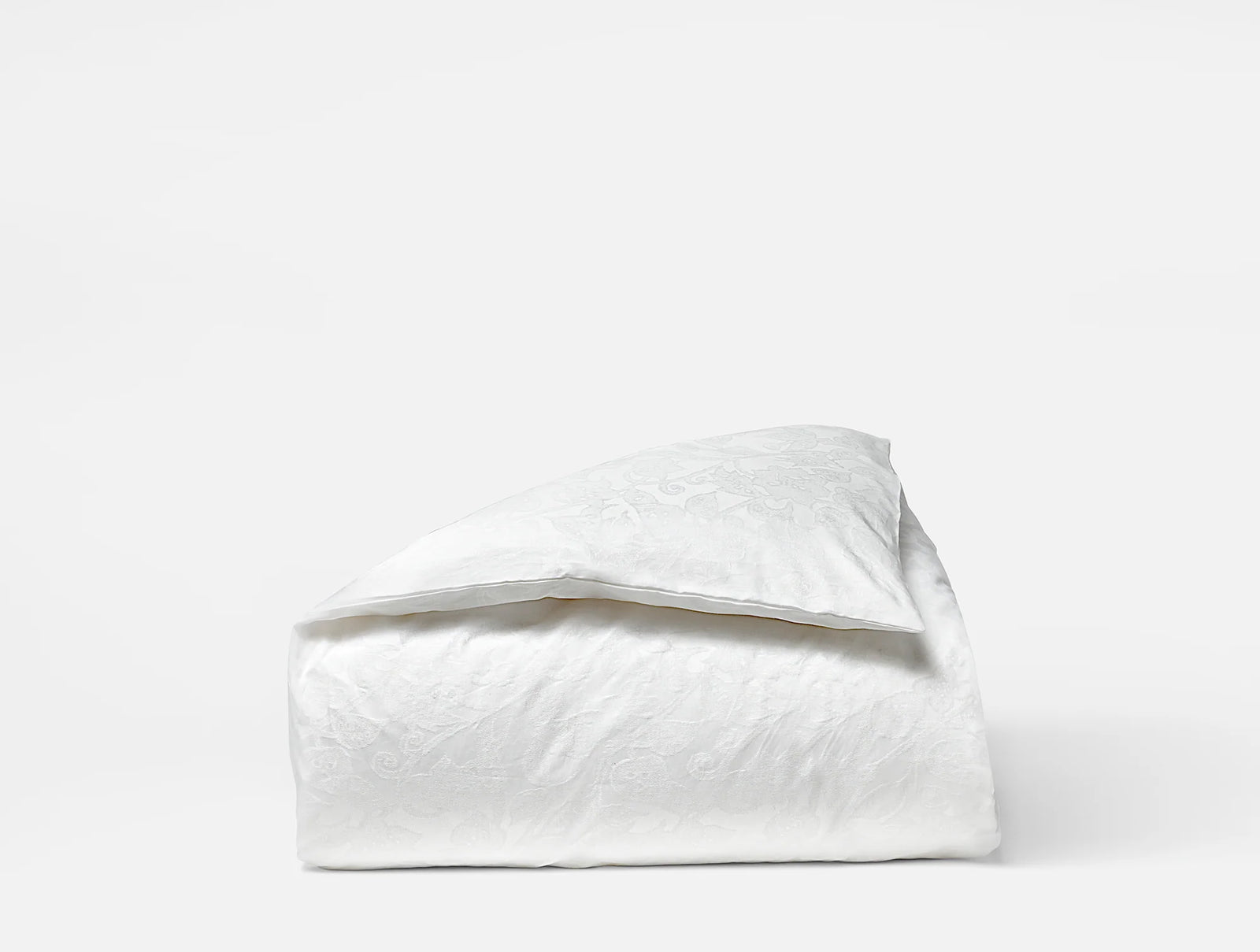 Coyuchi Heritage Organic Percale Jacquard Duvet Cover