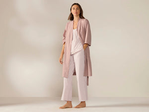 Coyuchi Praline Chambray Small Women's Isla Organic Cotton Robe