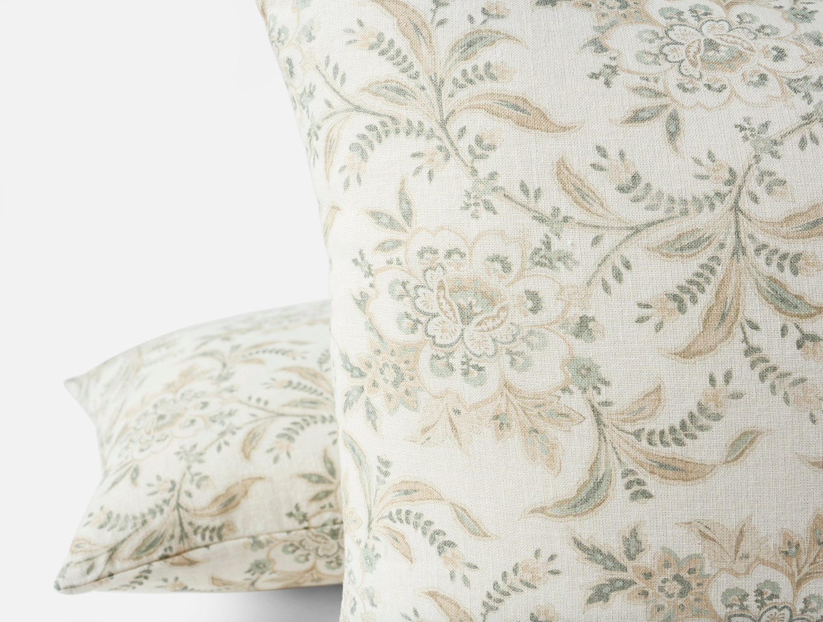 Coyuchi Natural w Juniper 14"x20" Marguerite Organic Print Decorative Pillow Cover