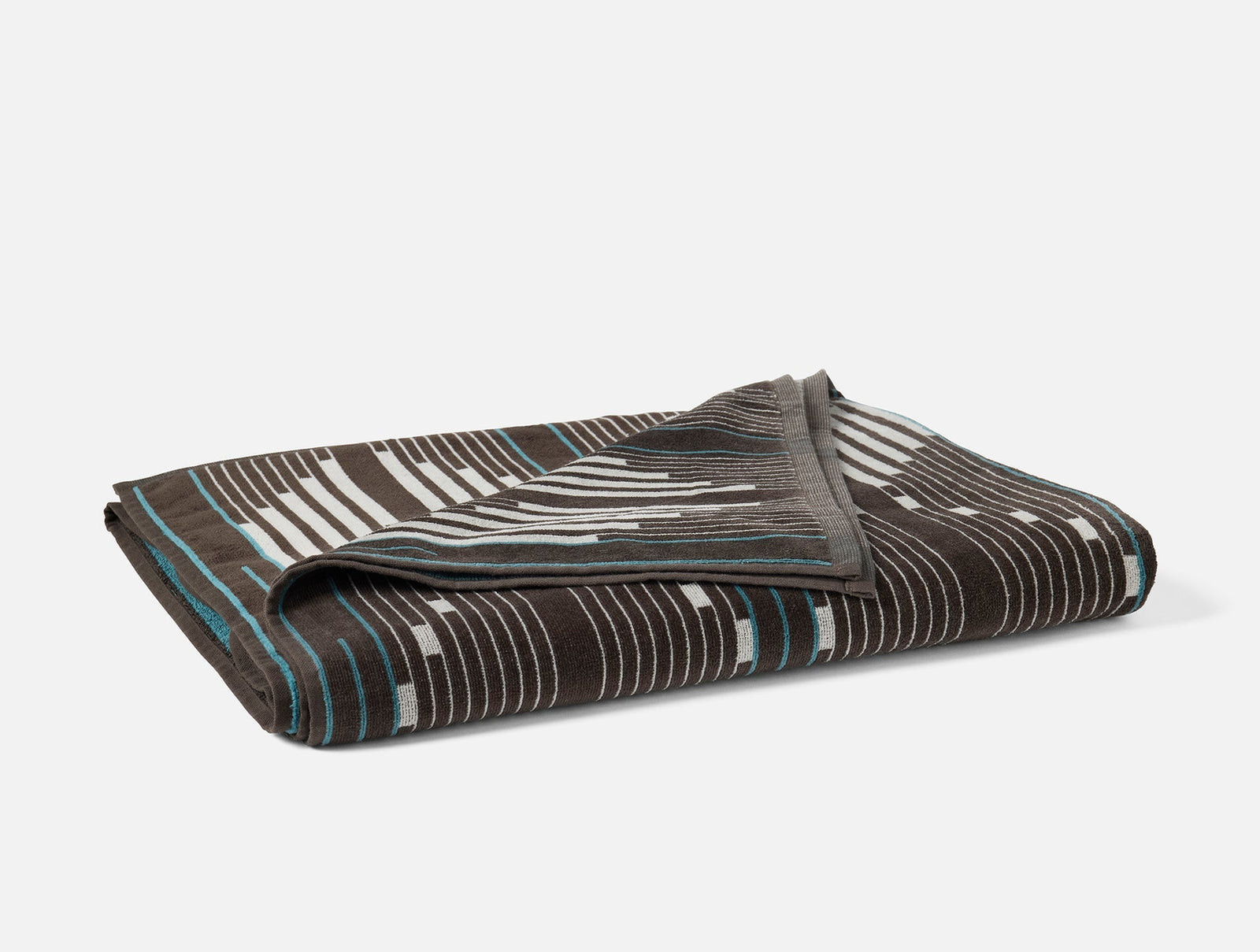 Coyuchi Aquamarine Morelia Organic Beach Towel