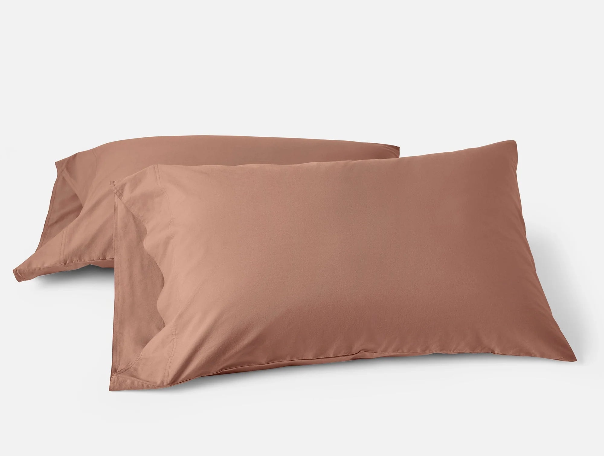 Coyuchi Standard Queen Pillowcase Set Praline Organic Crinkled Percale Sheet Set