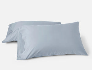 Coyuchi Standard Queen Pillowcase Set Steel Blue Organic Crinkled Percale Sheet Set