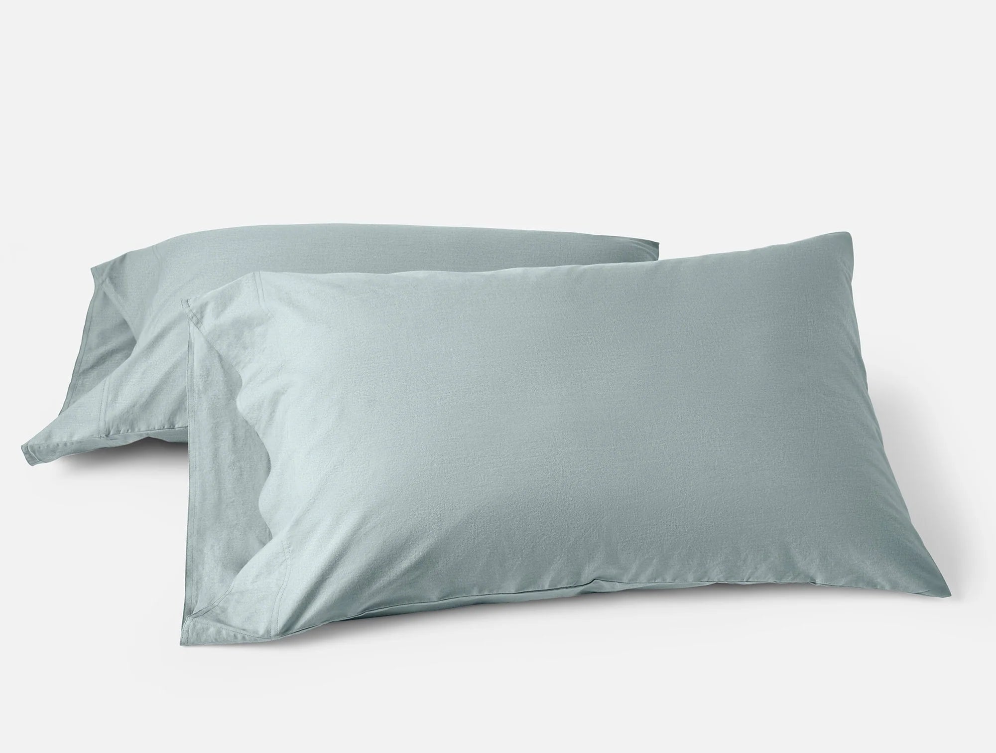 Coyuchi King Pillowcase Set Surf Chambray Organic Crinkled Percale Sheet Set