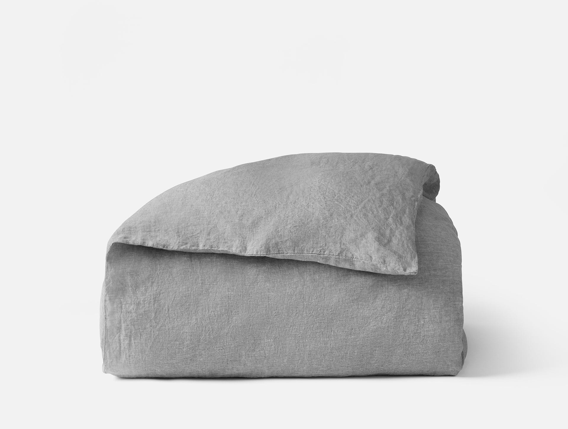 Coyuchi Slate Chambray Organic Relaxed Linen Duvet Cover