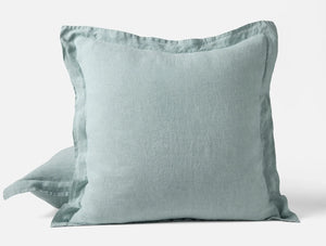 Coyuchi Euro Sham Pacific Blue Chambray Organic Relaxed Linen Duvet Cover