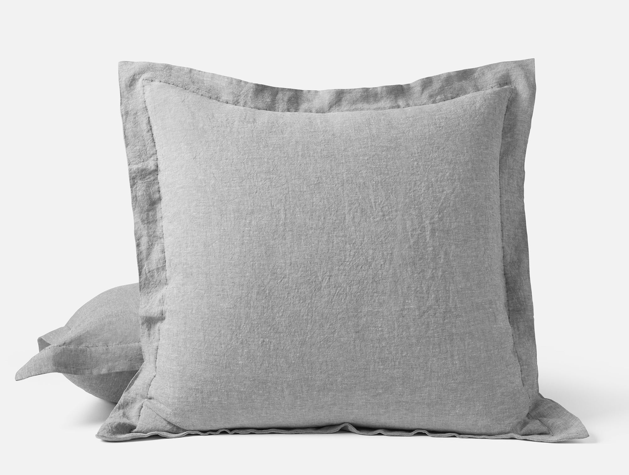 Coyuchi Euro Sham Slate Chambray Organic Relaxed Linen Duvet Cover