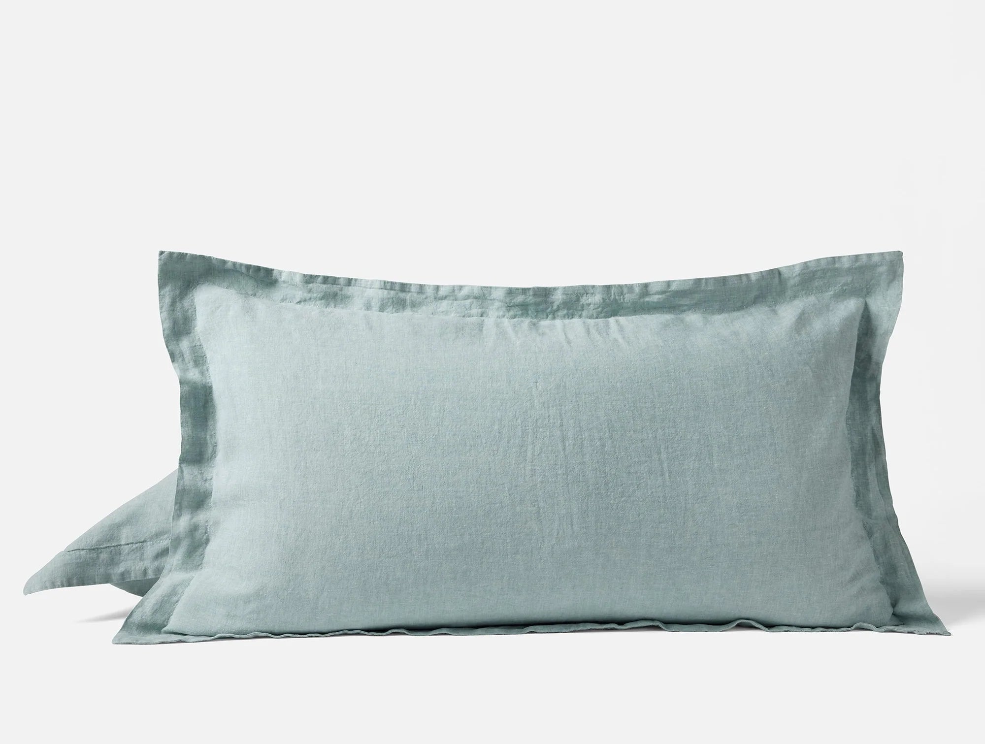 Coyuchi King Sham Pacific Blue Chambray Organic Relaxed Linen Duvet Cover