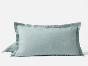 Coyuchi King Sham Pacific Blue Chambray Organic Relaxed Linen Duvet Cover