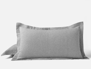 Coyuchi King Sham Slate Chambray Organic Relaxed Linen Duvet Cover