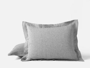 Coyuchi Standard Sham Slate Chambray Organic Relaxed Linen Duvet Cover