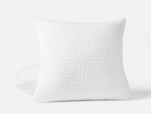 Coyuchi Euro Sham Alpine White Pescadero Matelasse Organic Blanket