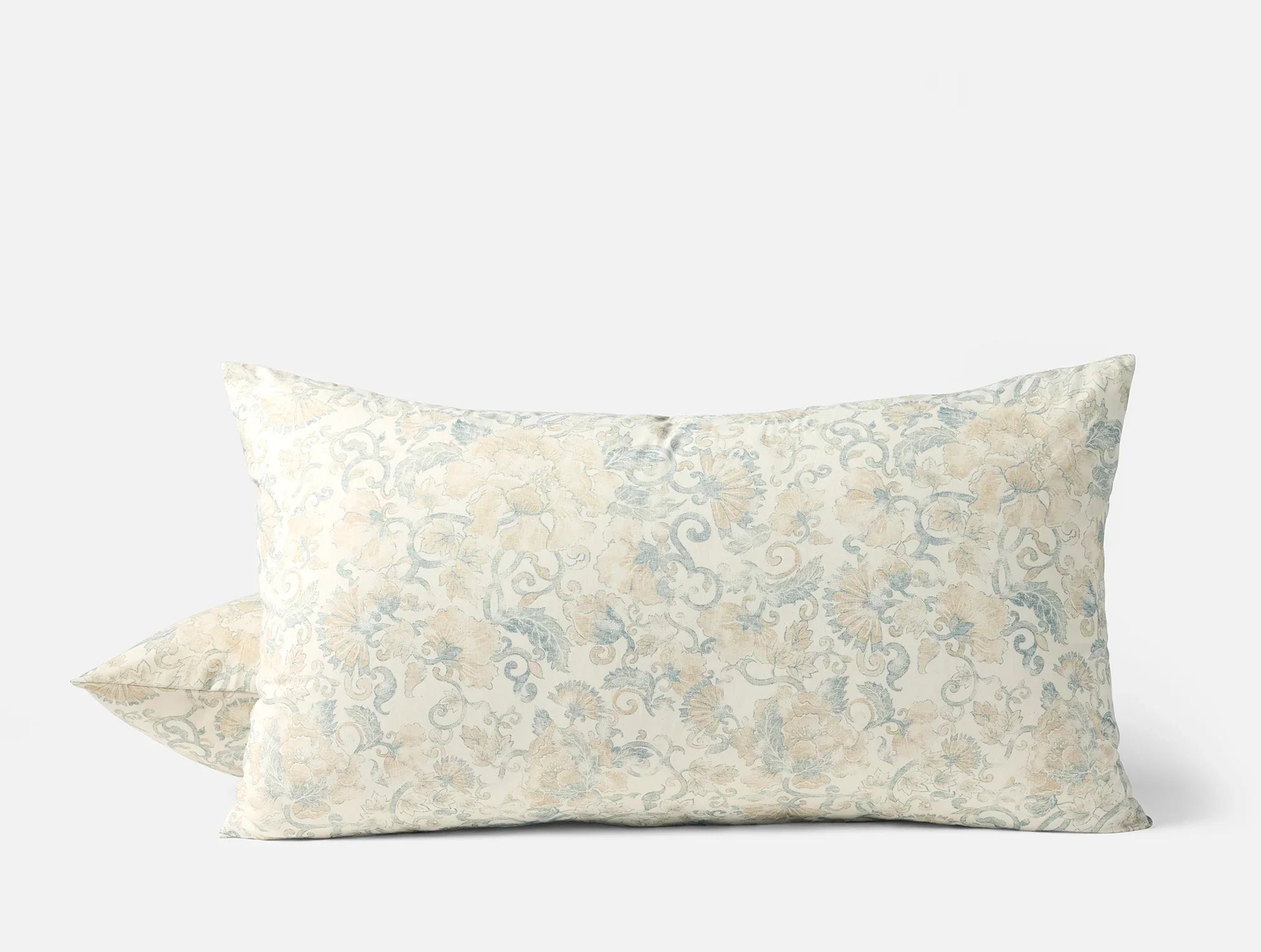 Coyuchi King Sham Tidal w Doe Solana Organic Print Duvet Cover