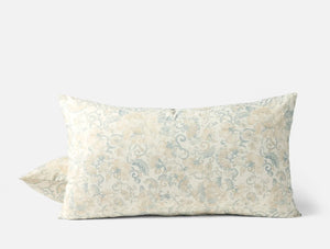Coyuchi King Sham Tidal w Doe Solana Organic Print Duvet Cover