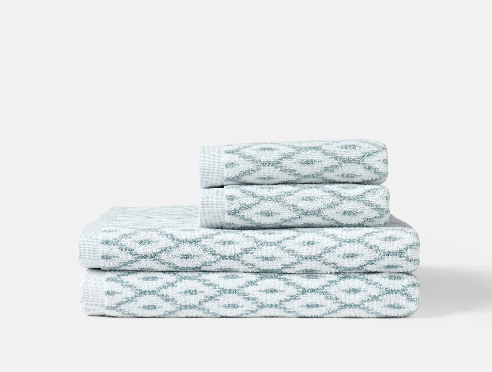 Coyuchi Minimalist Set of 4 Alpine White Seal Stinson Organic Towels
