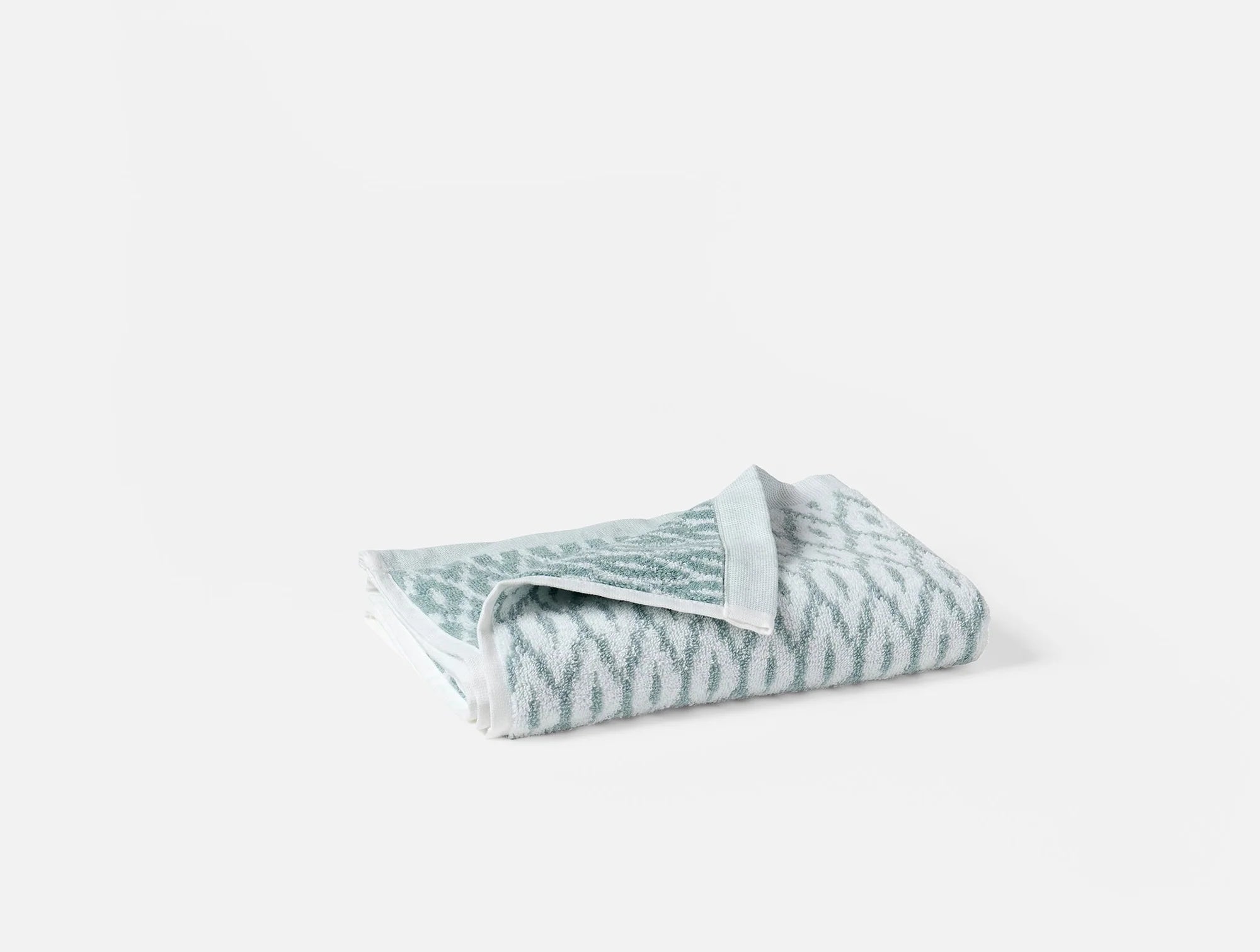 Coyuchi Hand Towel Alpine White Pacific Blue Stinson Organic Towels