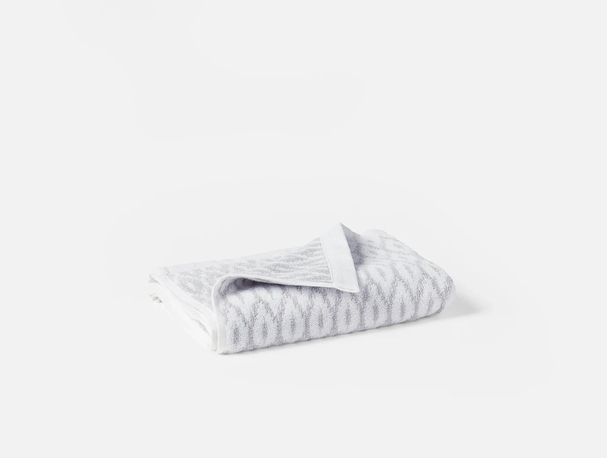 Coyuchi Hand Towel Alpine White Pacific Blue Stinson Organic Towels