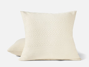 Coyuchi Euro Sham Undyed Angeles Organic Matelasse Blanket