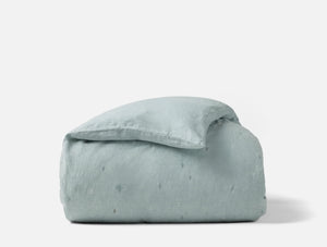 Cambria Embroidered Organic Linen Duvet Cover