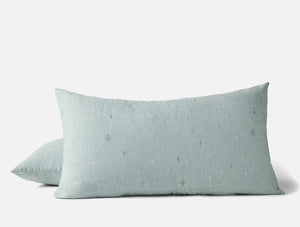 Cambria Embroidered Organic Linen Duvet Cover