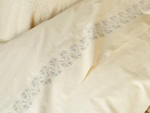Coyuchi Twin Seal Lily Refined Organic Percale Sheet Set
