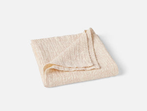 Coyuchi Plum Blossom Poppy Organic Print Matelasse Baby Blanket