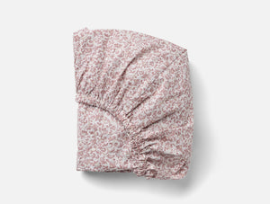 Coyuchi Plum Blossom Asterid Organic Crinkled Percale Crib Fitted Sheet