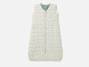 Coyuchi Seafoam Chrysanthemum 6-12 Months Pebbled Handstitched Organic Snuggle Sack