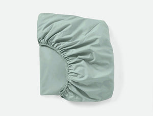Coyuchi Seafoam Refined Organic Percale Fitted Sheet