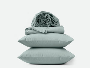 Coyuchi Dew Refined Organic Percale Sheet Set