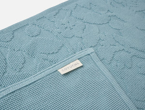 Coyuchi Bath Runner Pacific Blue Wildflower Organic Bath Rug