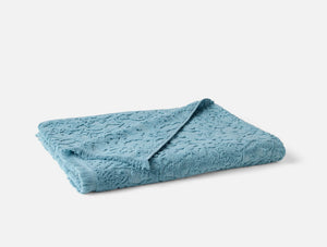 Coyuchi Bath Towel Pacific Blue Wildflower Organic Bath Towel
