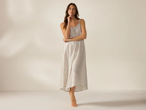 Coyuchi Medium Plum Blossom Primrose Women’s Isla Organic Cotton Night Dress