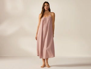 Coyuchi Large Praline Chambray Women’s Isla Organic Cotton Night Dress
