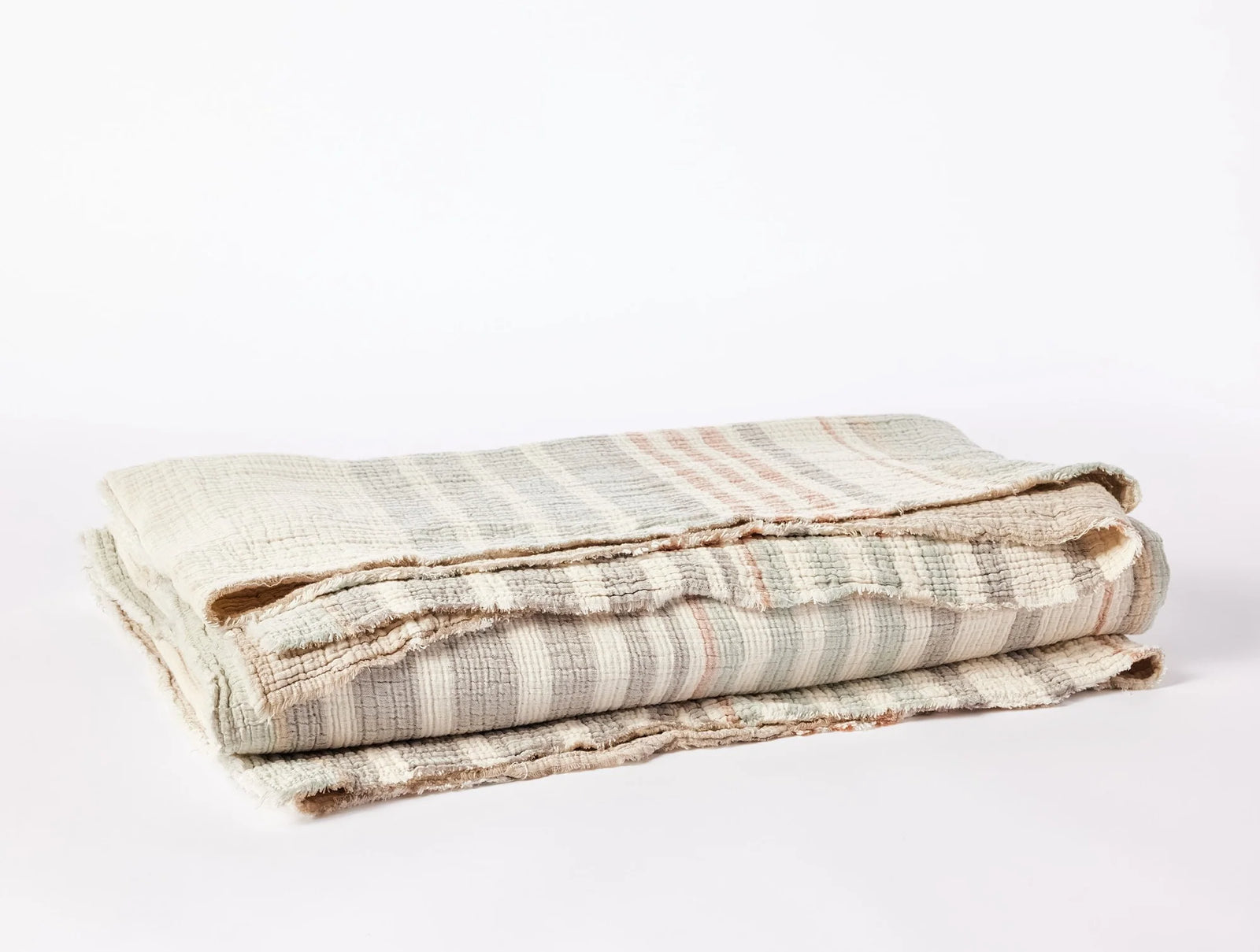 Coyuchi Full Queen Undyed Topanga Organic Matelasse Blanket